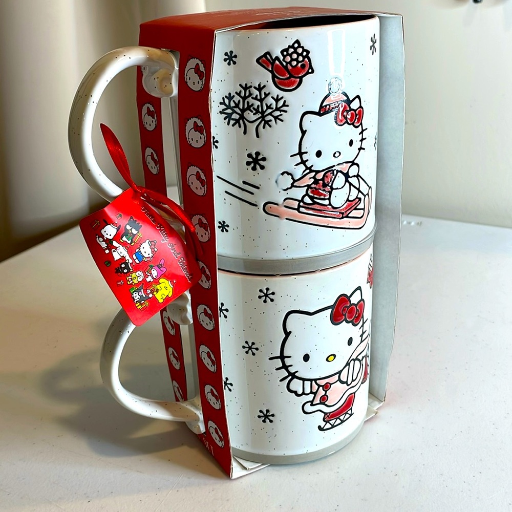 🎆 HELLO KITTY! Large coffee mugs set